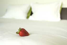 strawberry on mattress
